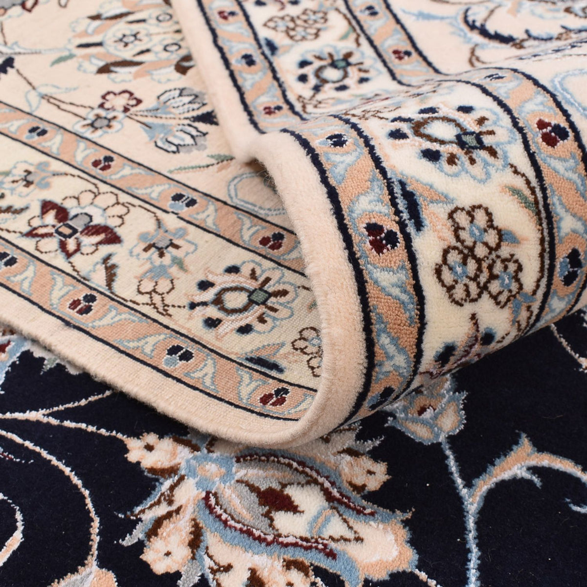 Persisk matta - Nain - Premium kvadrat  - 246 x 250 cm - mörkblå