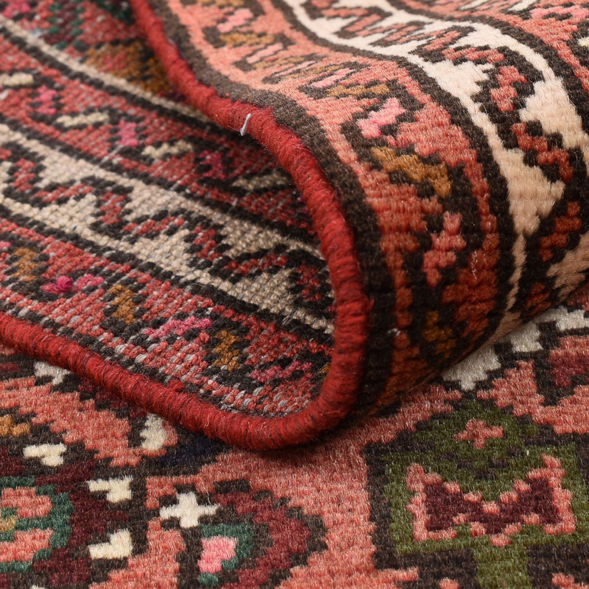 Runner Persisk matta - Nomadic - 190 x 69 cm - mörkröd