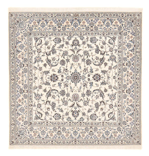 Persisk matta - Nain - Premium kvadrat  - 212 x 212 cm - vit