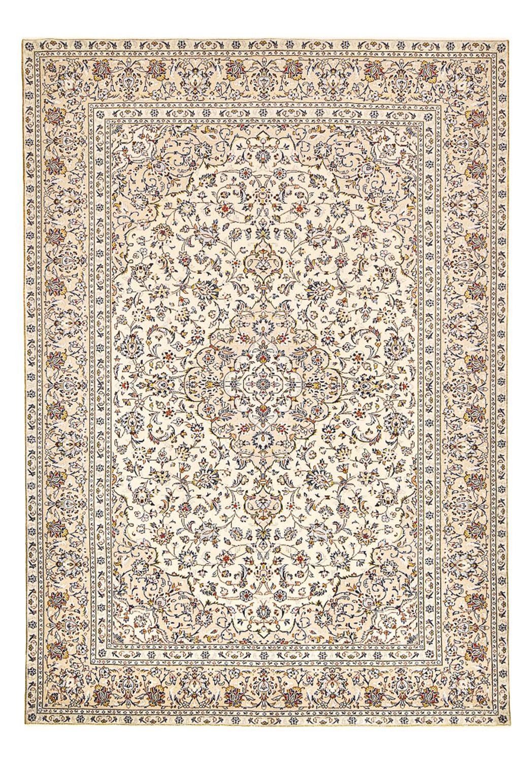 Persiska mattor - Keshan - 352 x 237 cm - ljusbeige