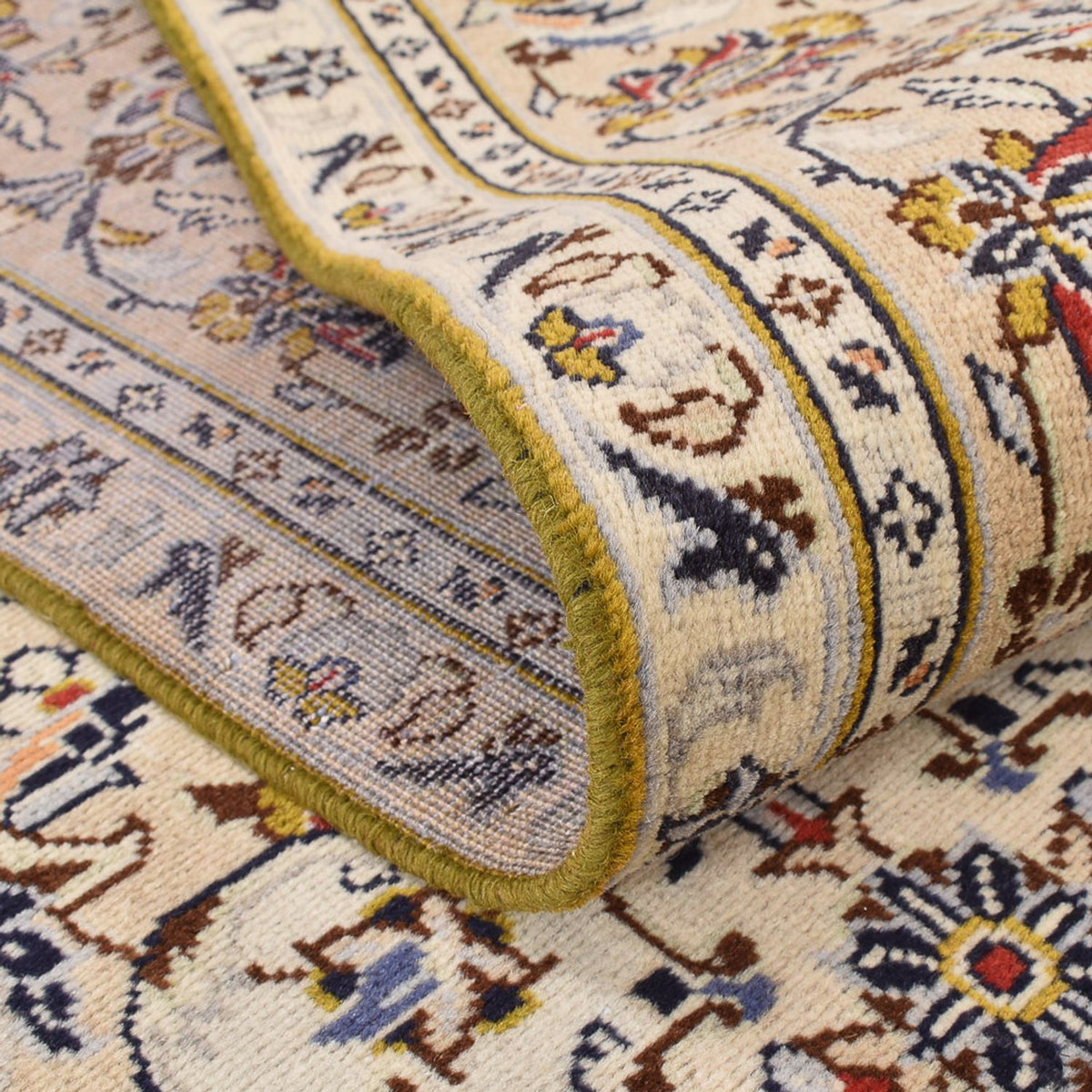 Persiska mattor - Keshan - 352 x 237 cm - ljusbeige