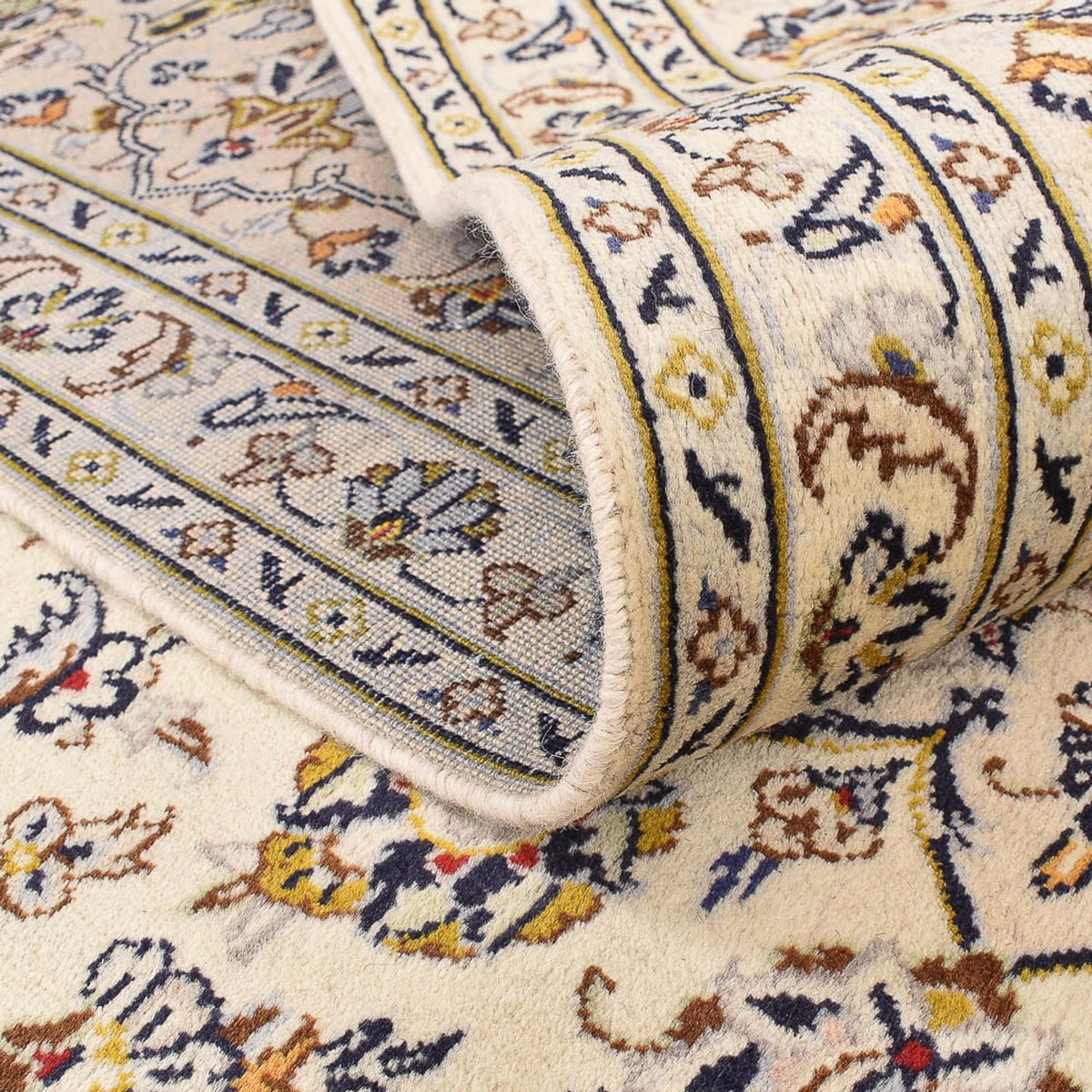 Persiska mattor - Keshan - 355 x 245 cm - ljusbeige