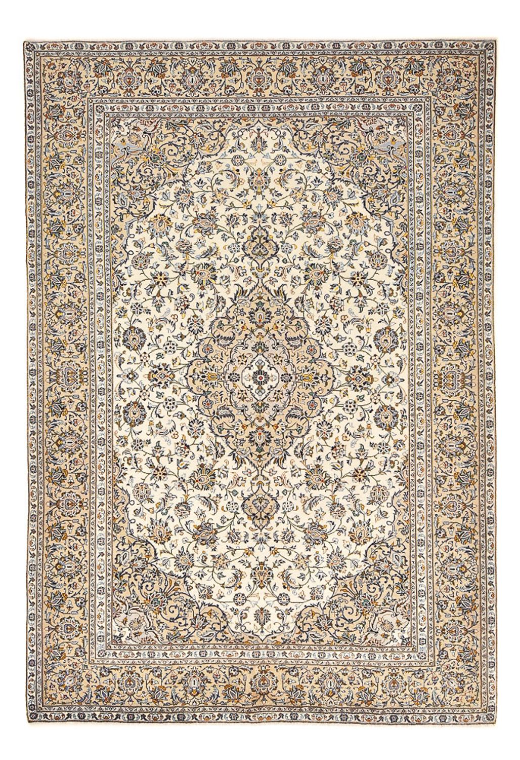 Persiska mattor - Keshan - 343 x 238 cm - ljusbeige
