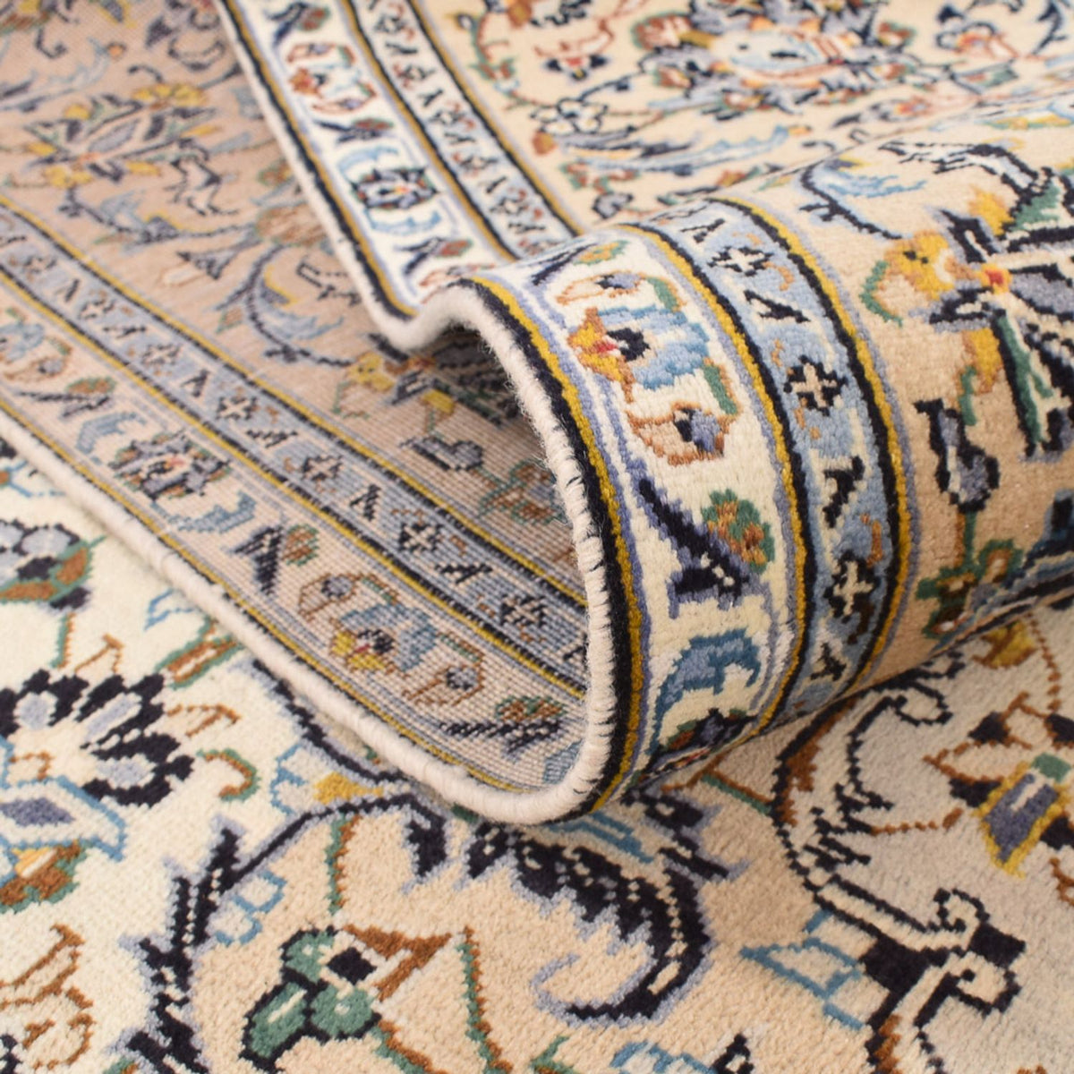 Persiska mattor - Keshan - 343 x 238 cm - ljusbeige