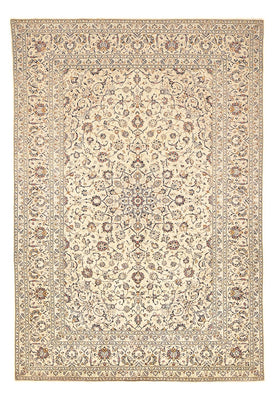Persiska mattor - Keshan - 359 x 243 cm - ljusbeige
