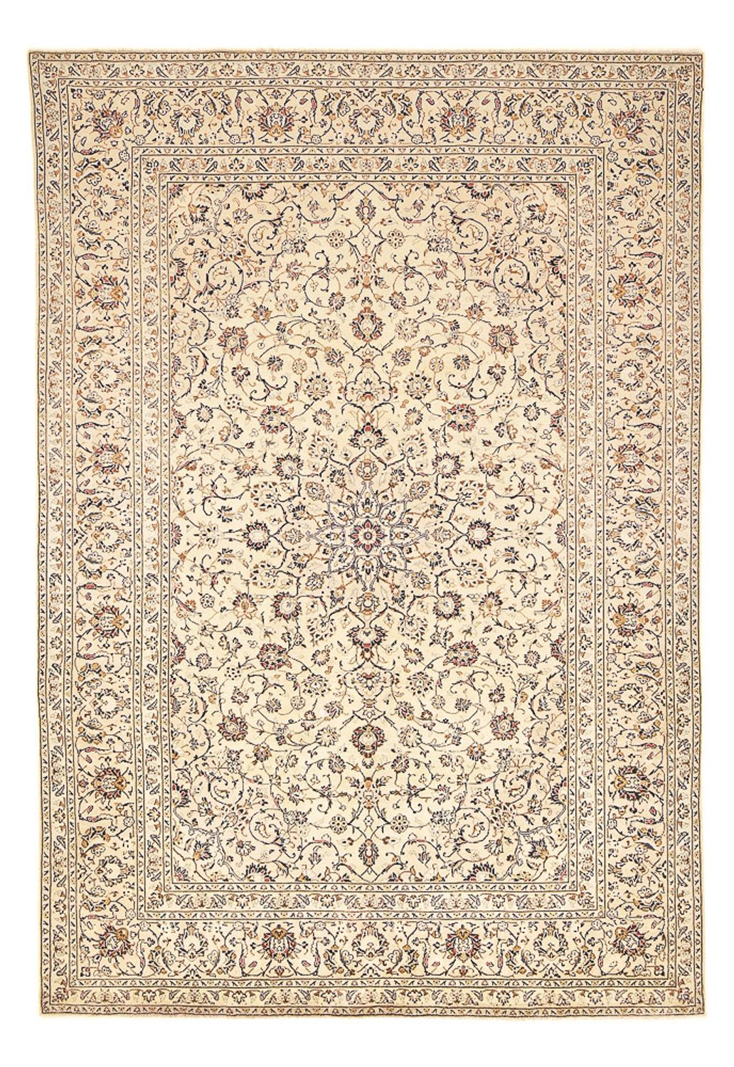 Persiska mattor - Keshan - 359 x 243 cm - ljusbeige