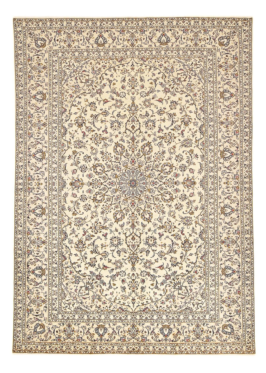 Persiska mattor - Keshan - 345 x 239 cm - ljusbeige