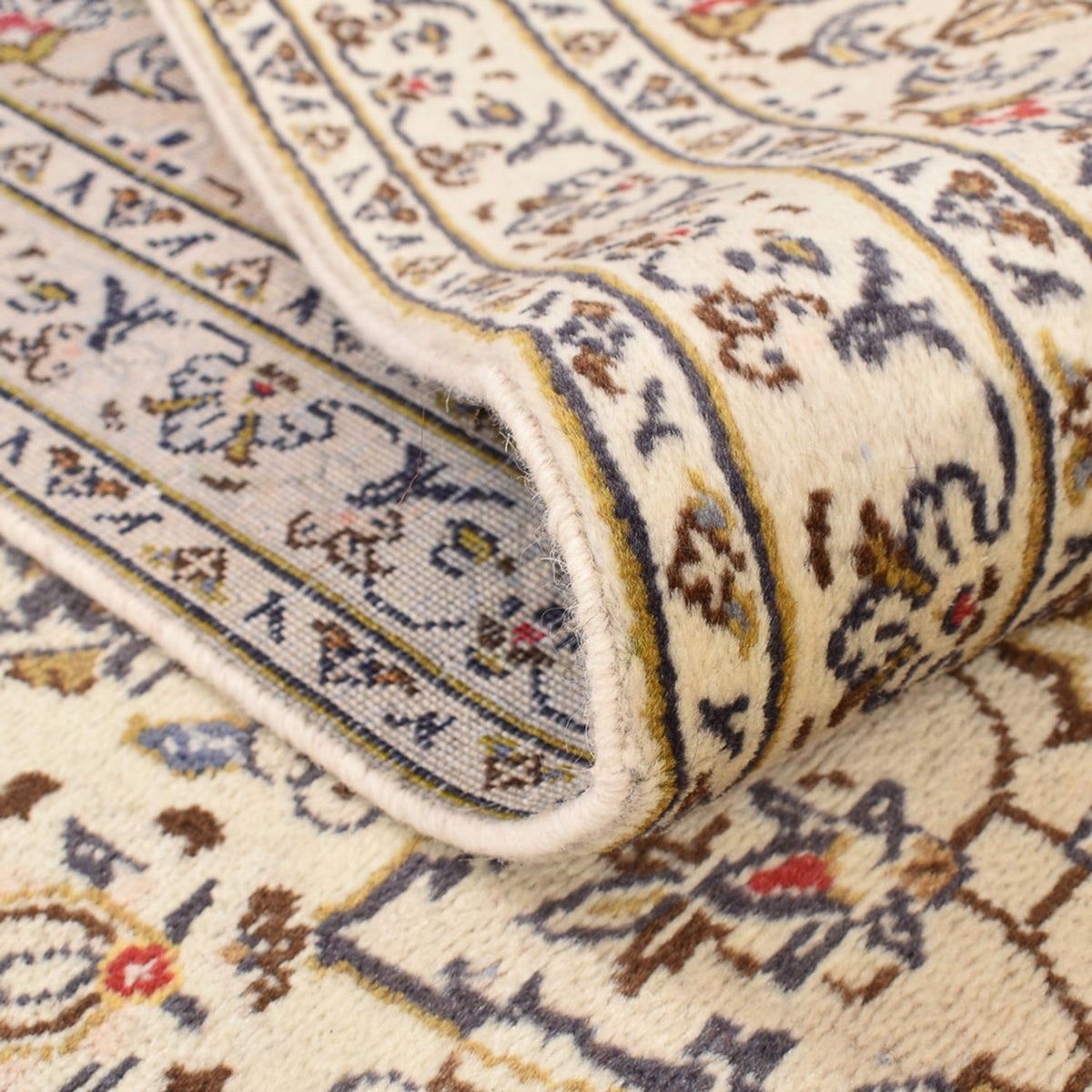 Persiska mattor - Keshan - 345 x 239 cm - ljusbeige