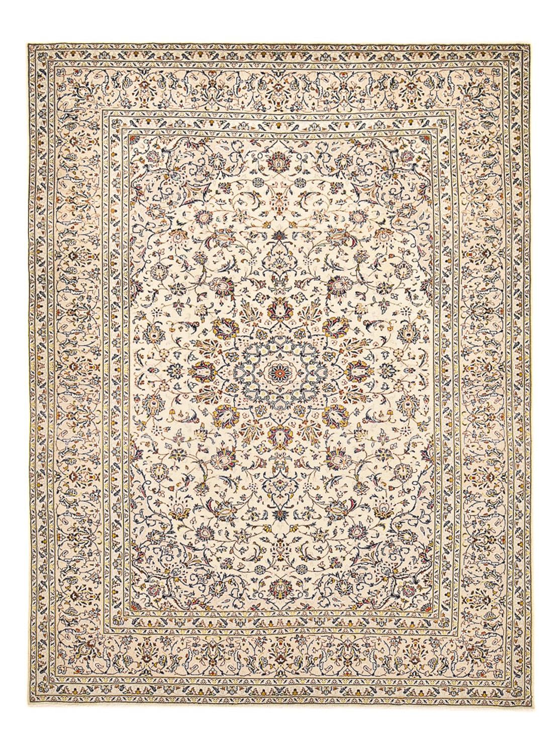 Persiska mattor - Keshan - 342 x 245 cm - ljusbeige
