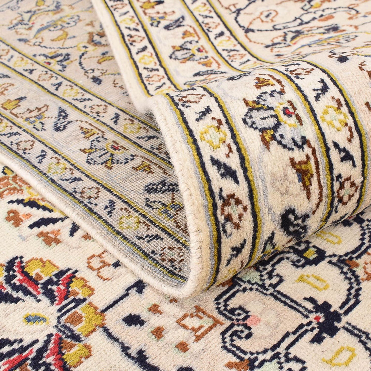 Persiska mattor - Keshan - 342 x 245 cm - ljusbeige