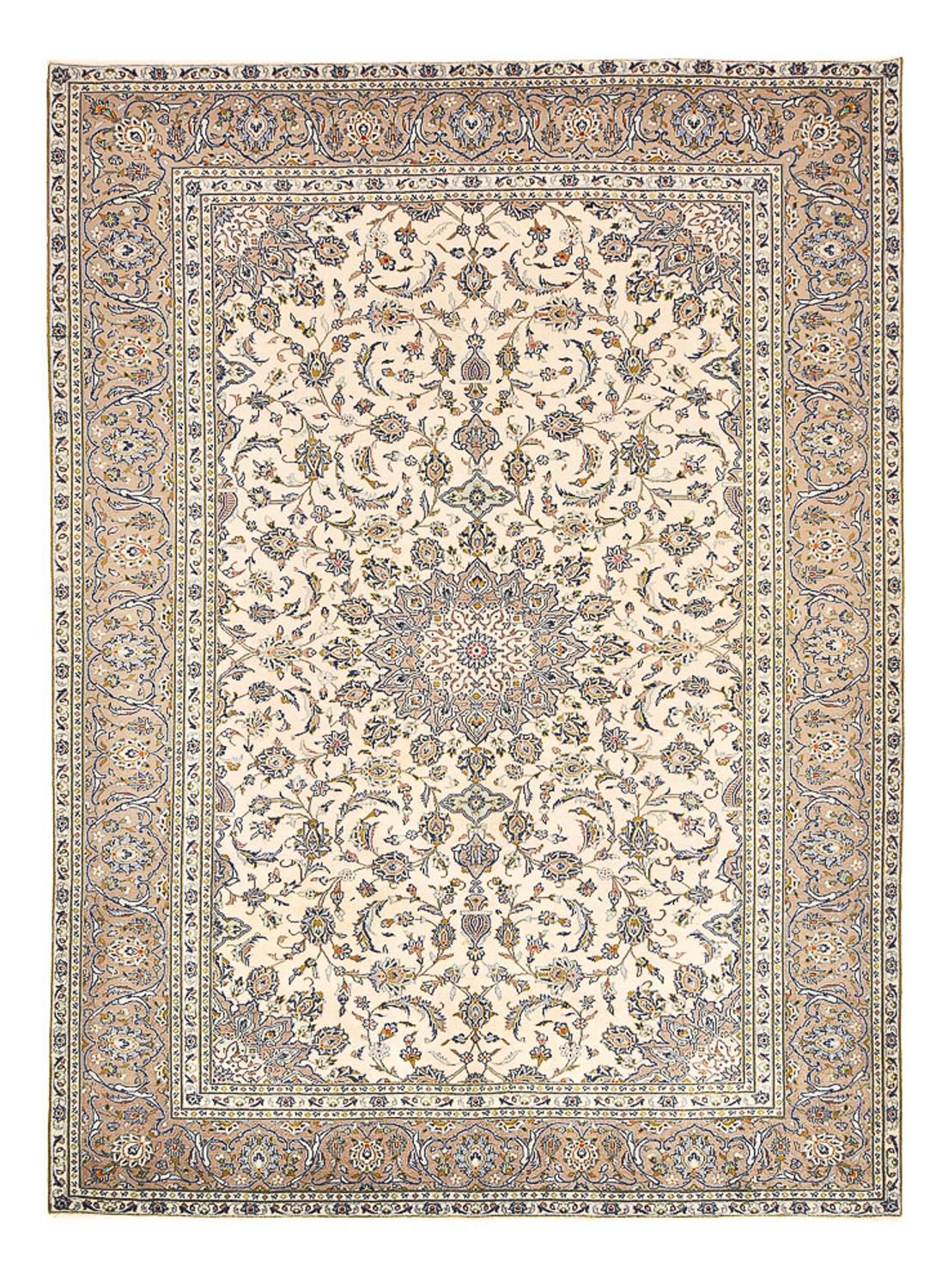 Persiska mattor - Keshan - 345 x 250 cm - ljusbeige