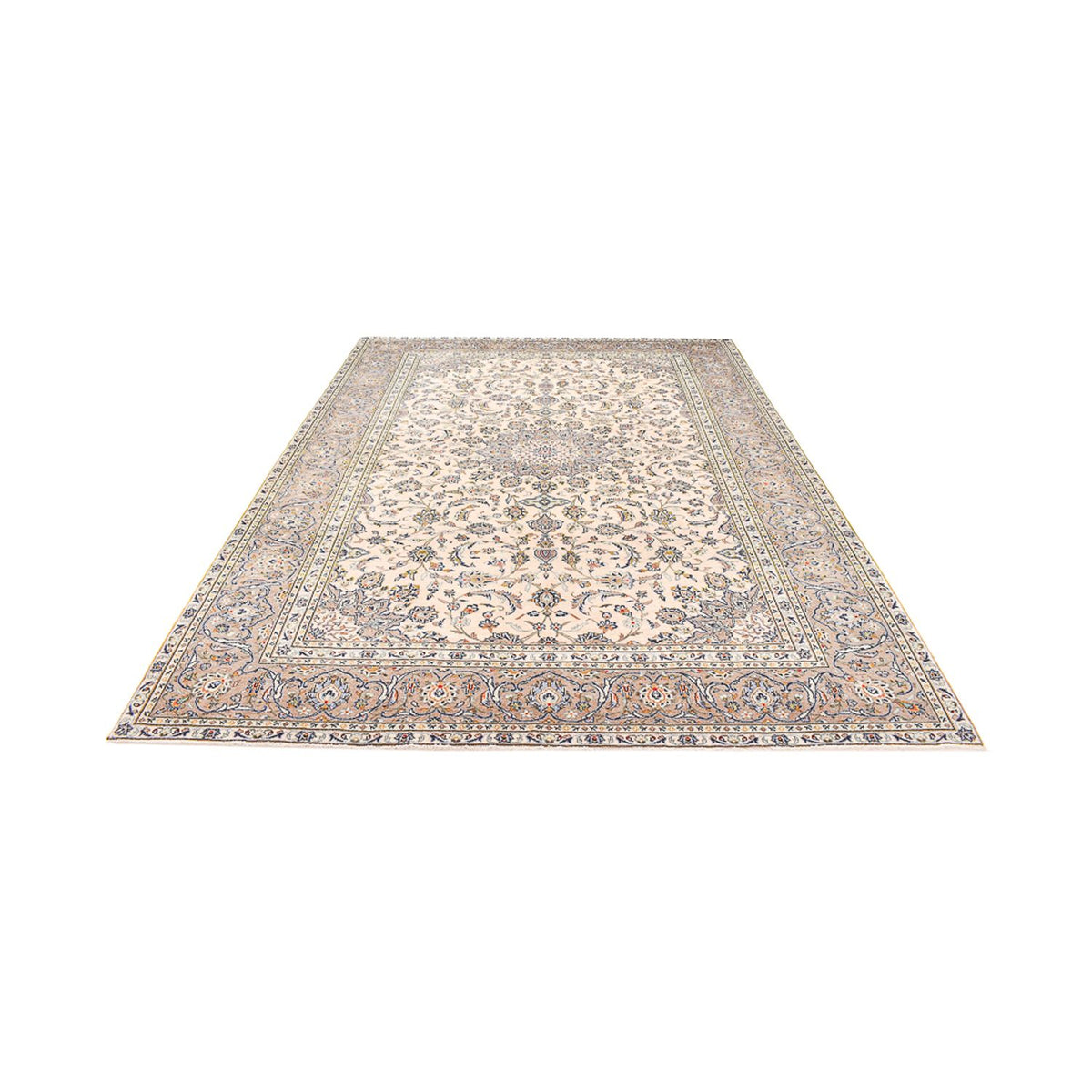 Persiska mattor - Keshan - 345 x 250 cm - ljusbeige