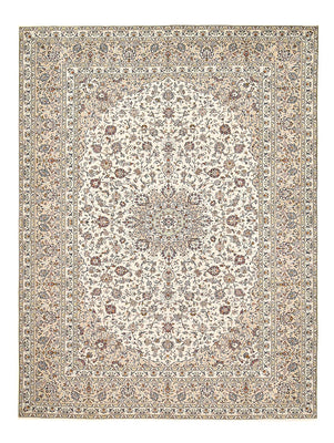 Persiska mattor - Keshan - 397 x 293 cm - ljusbeige