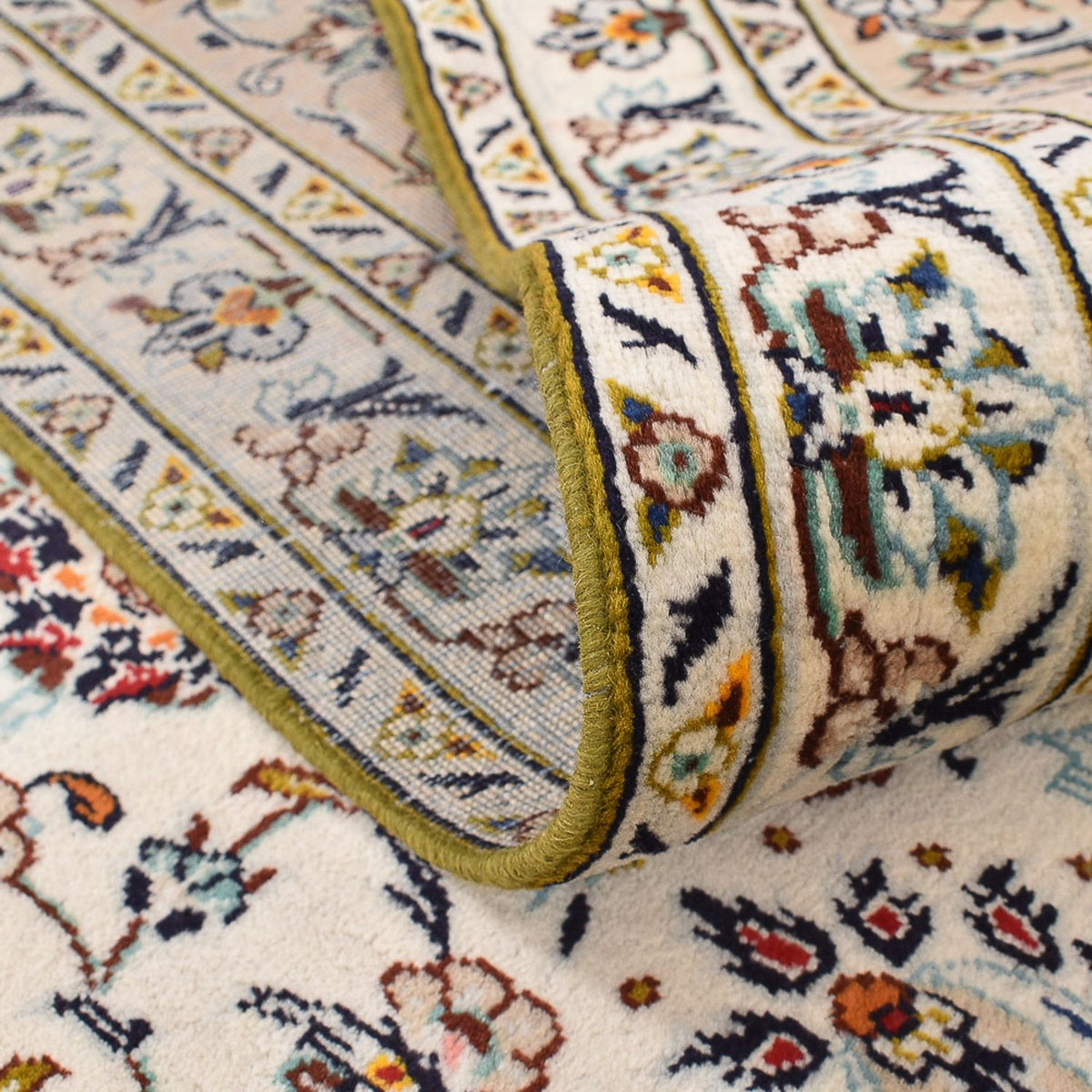 Persiska mattor - Keshan - 397 x 293 cm - ljusbeige