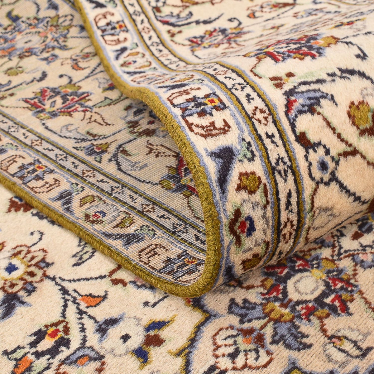 Persiska mattor - Keshan - 295 x 196 cm - ljusbeige