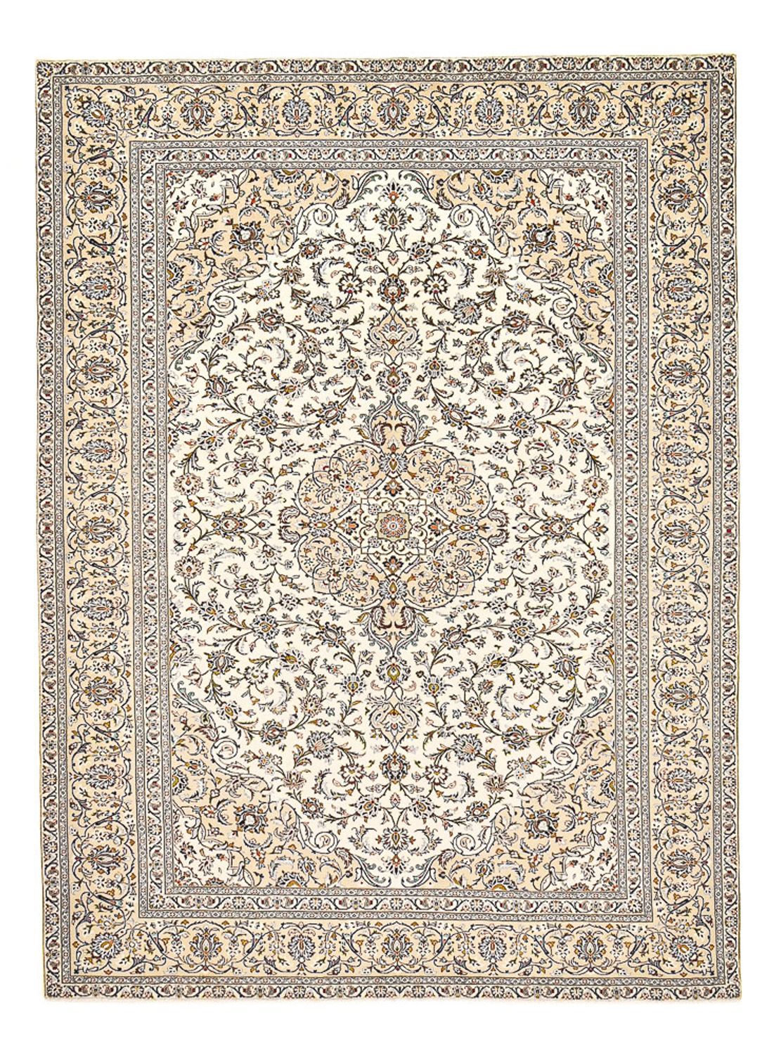 Persiska mattor - Keshan - 400 x 288 cm - ljusbeige