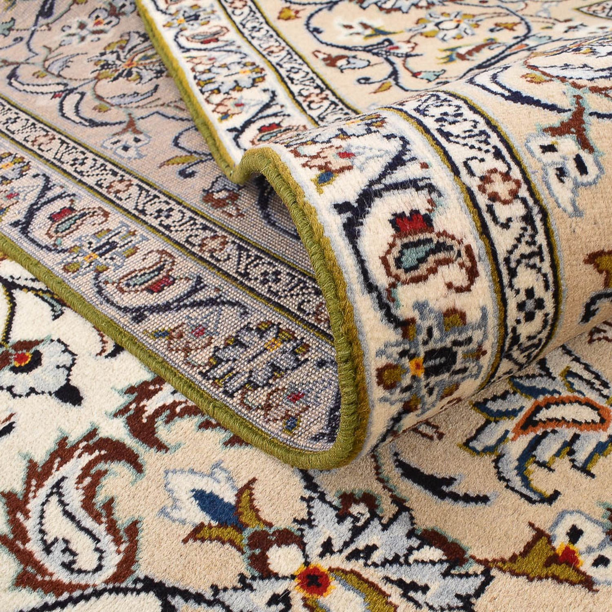 Persiska mattor - Keshan - 400 x 288 cm - ljusbeige