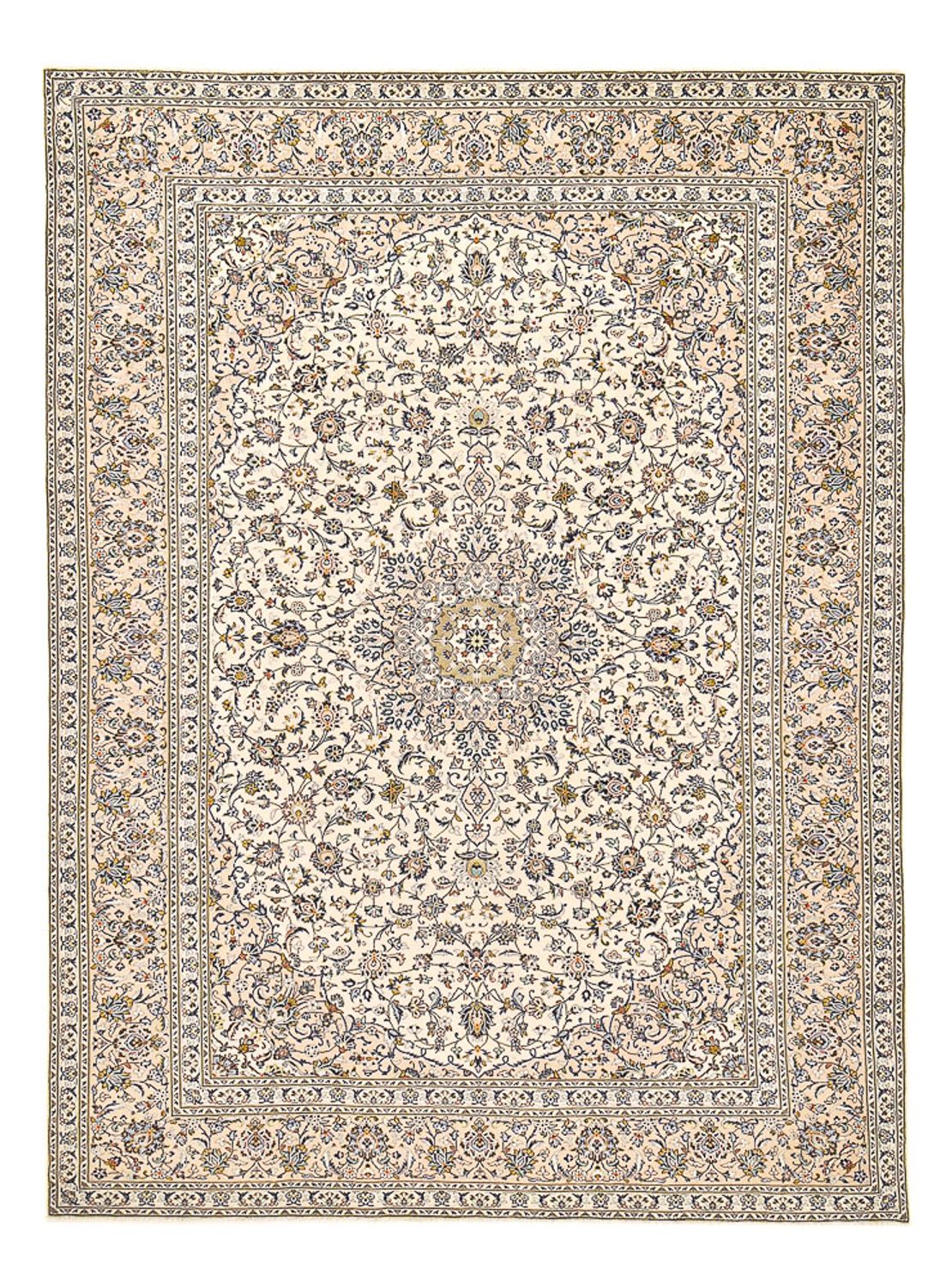 Persiska mattor - Keshan - 405 x 292 cm - ljusbeige