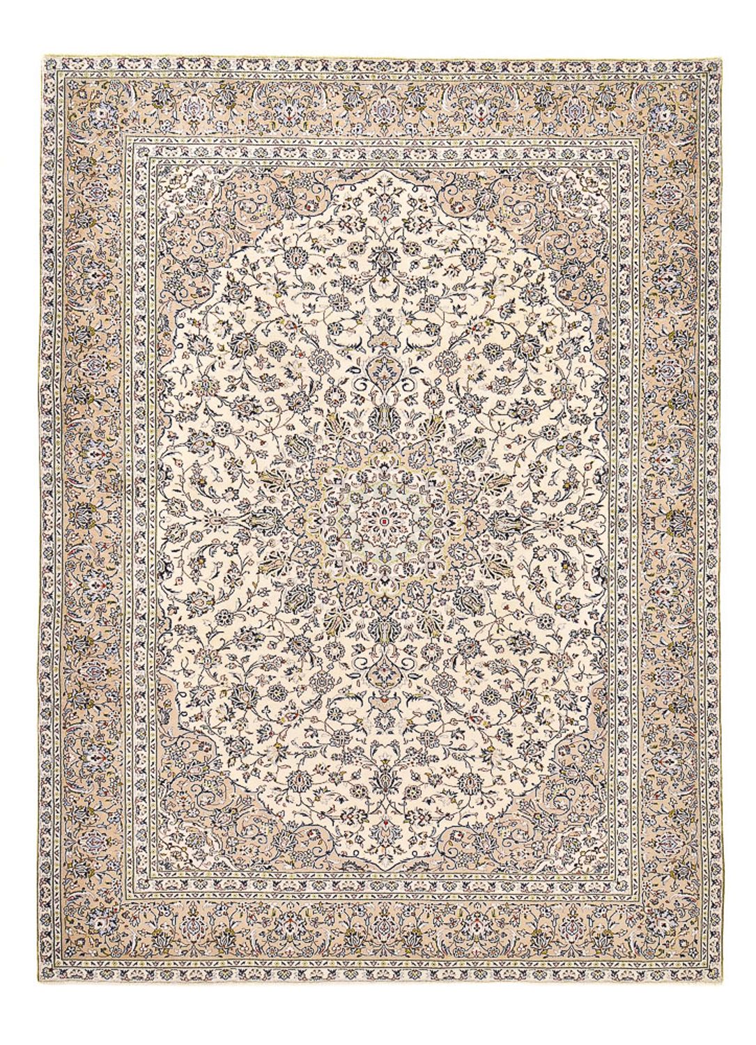 Persiska mattor - Keshan - 403 x 282 cm - ljusbeige