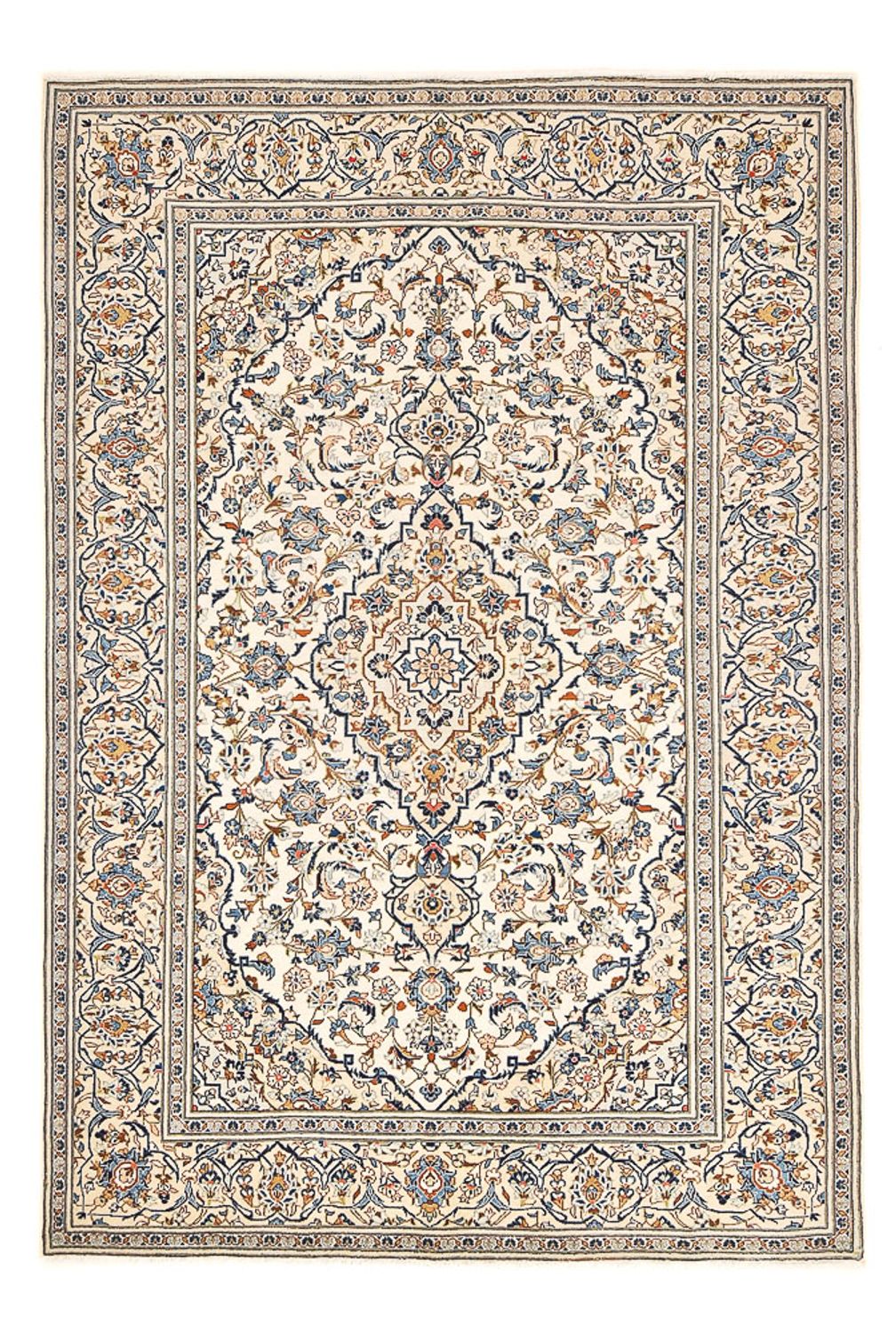 Persiska mattor - Keshan - 300 x 200 cm - ljusbeige
