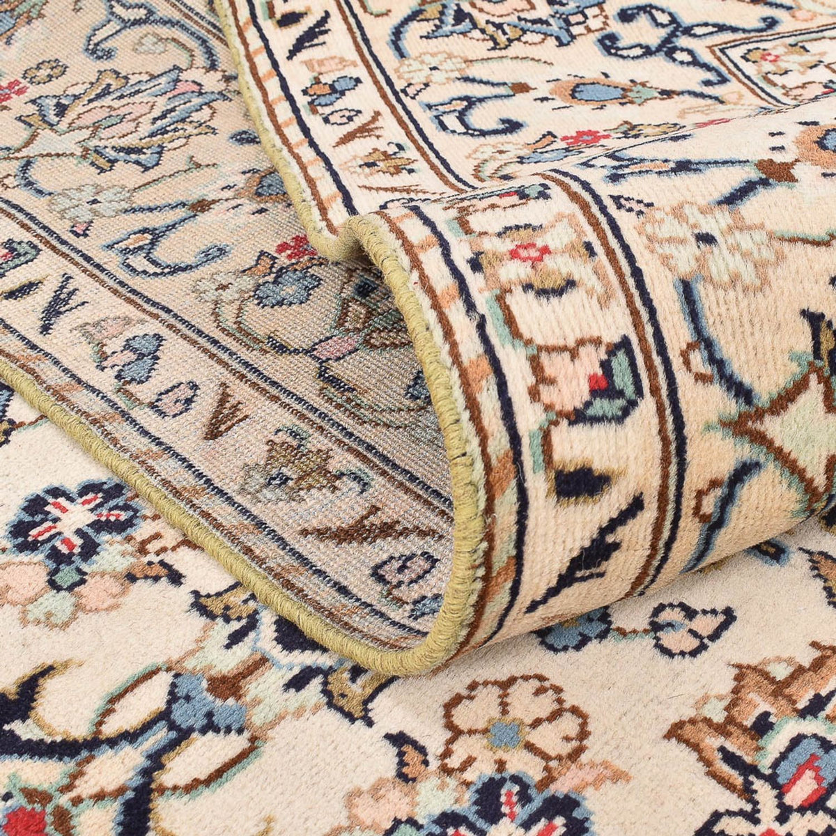 Persiska mattor - Keshan - 290 x 191 cm - ljusbeige