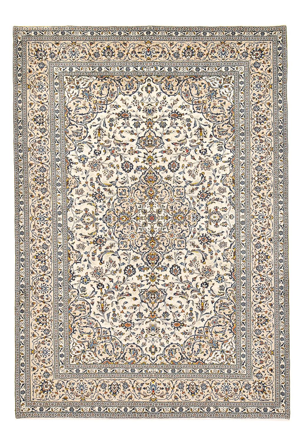 Persiska mattor - Keshan - 360 x 246 cm - ljusbeige