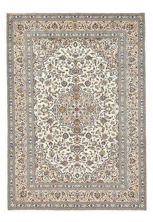 Persiska mattor - Keshan - 360 x 246 cm - ljusbeige