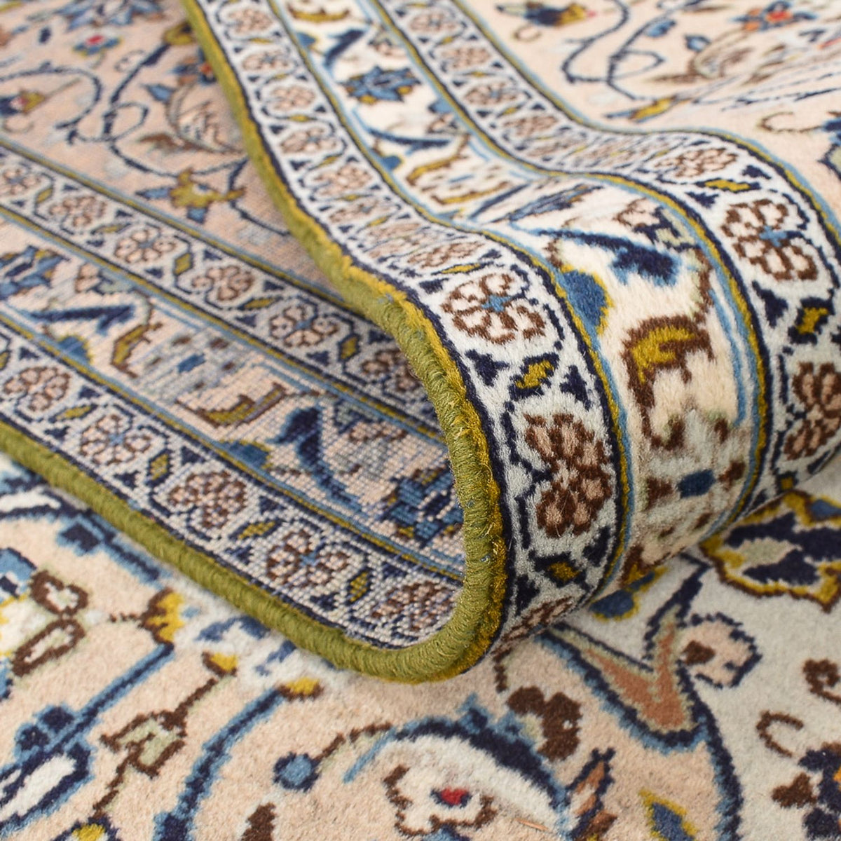 Persiska mattor - Keshan - 360 x 246 cm - ljusbeige