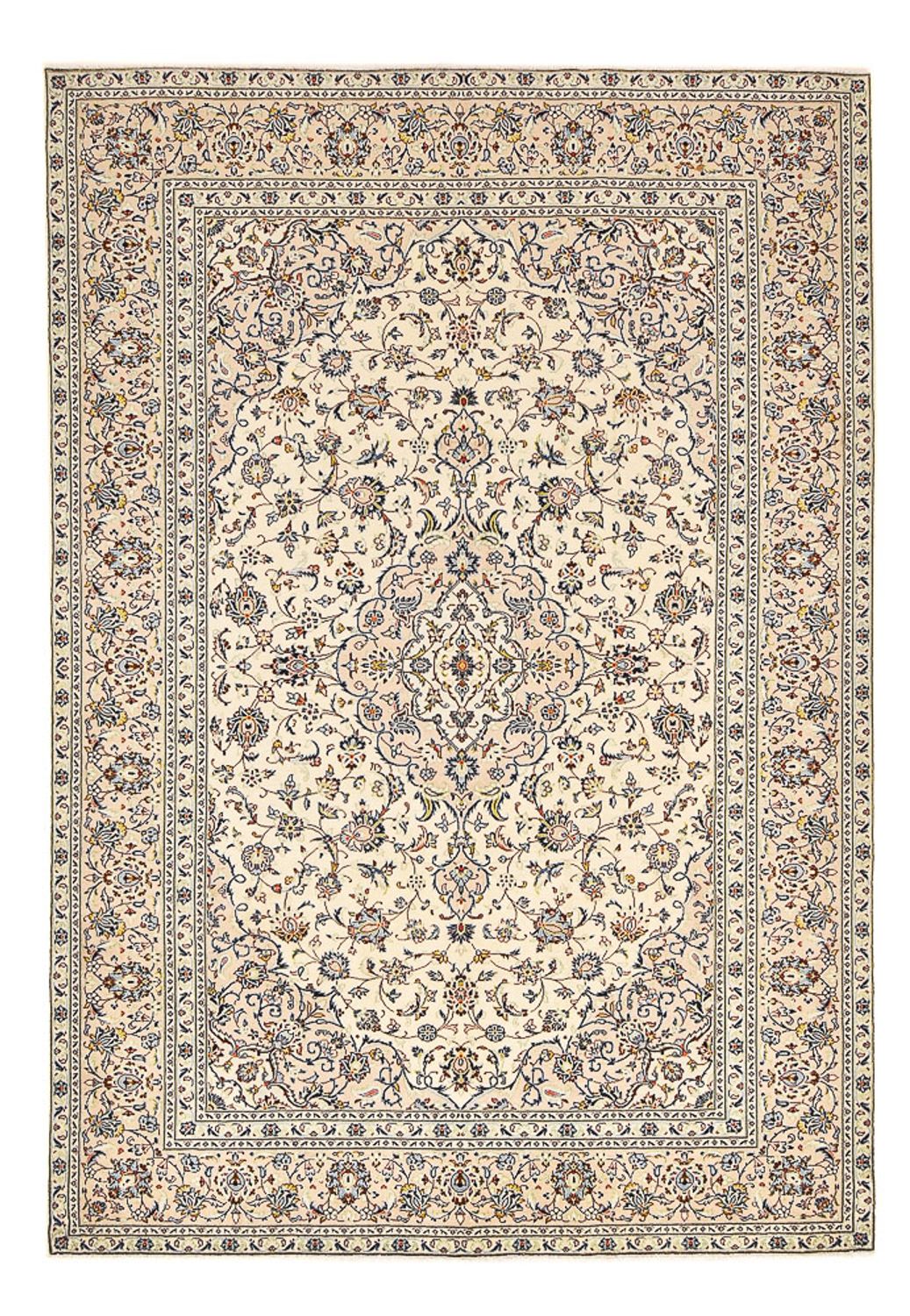 Persiska mattor - Keshan - 352 x 242 cm - ljusbeige