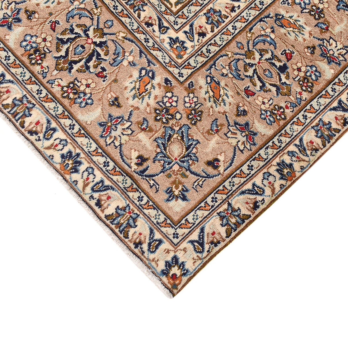 Persiska mattor - Keshan - 333 x 235 cm - ljusbeige