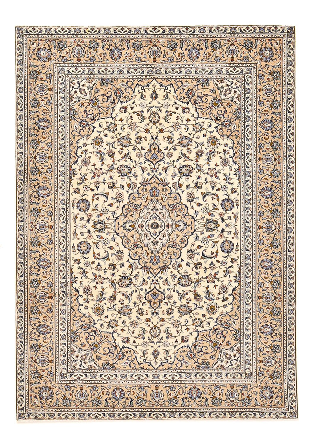 Persiska mattor - Keshan - 349 x 241 cm - ljusbeige