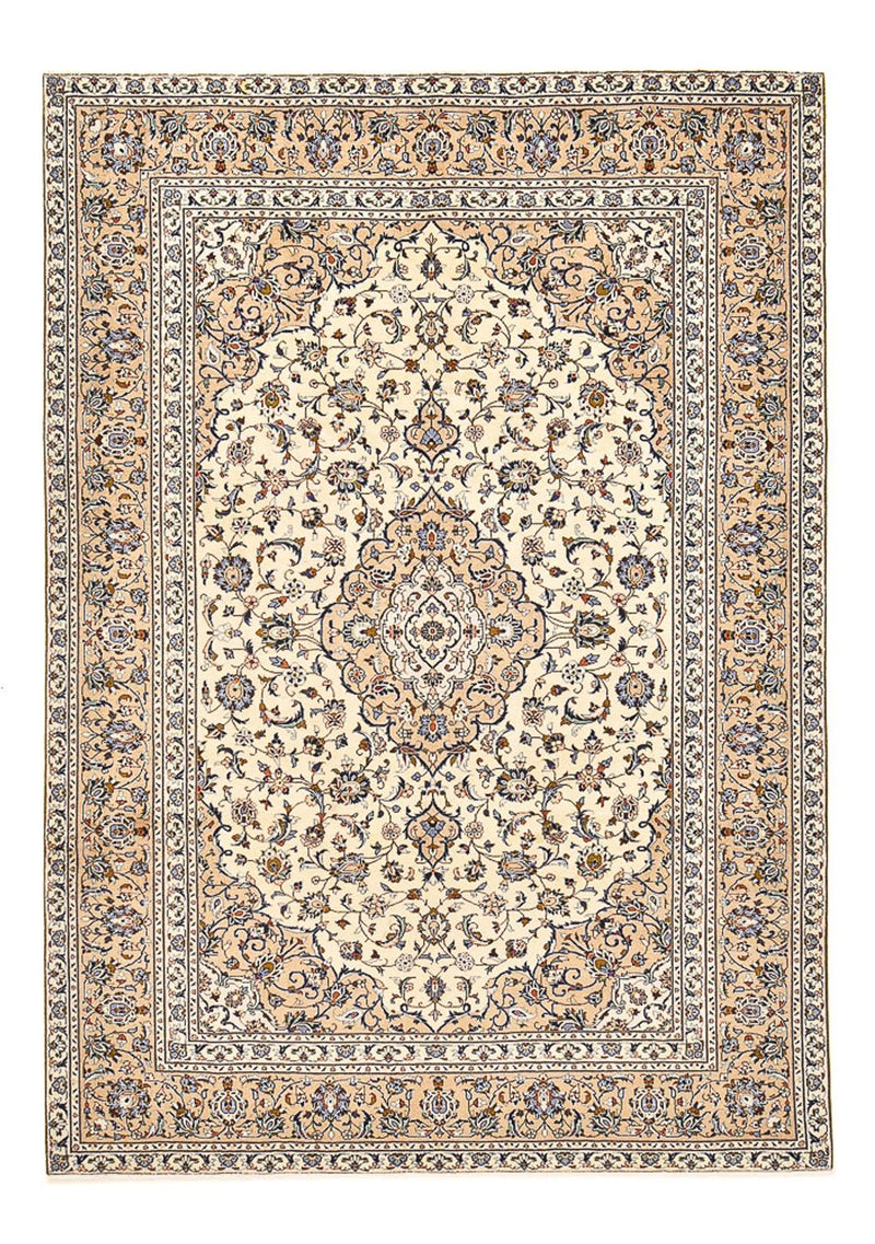 Persiska mattor - Keshan - 349 x 241 cm - ljusbeige