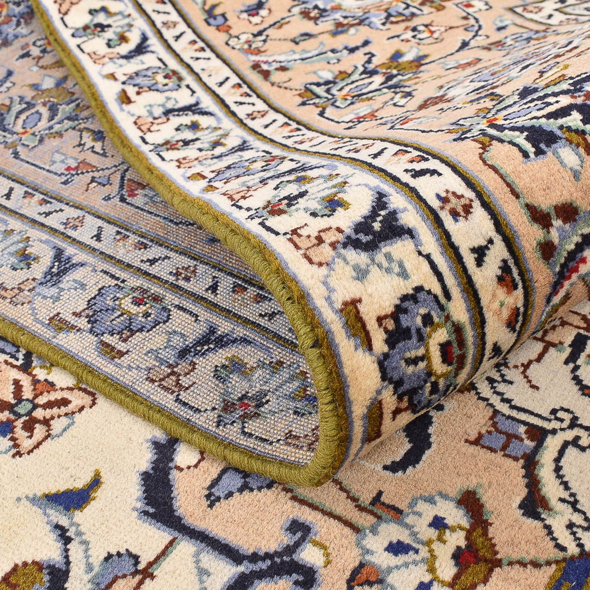 Persiska mattor - Keshan - 349 x 241 cm - ljusbeige