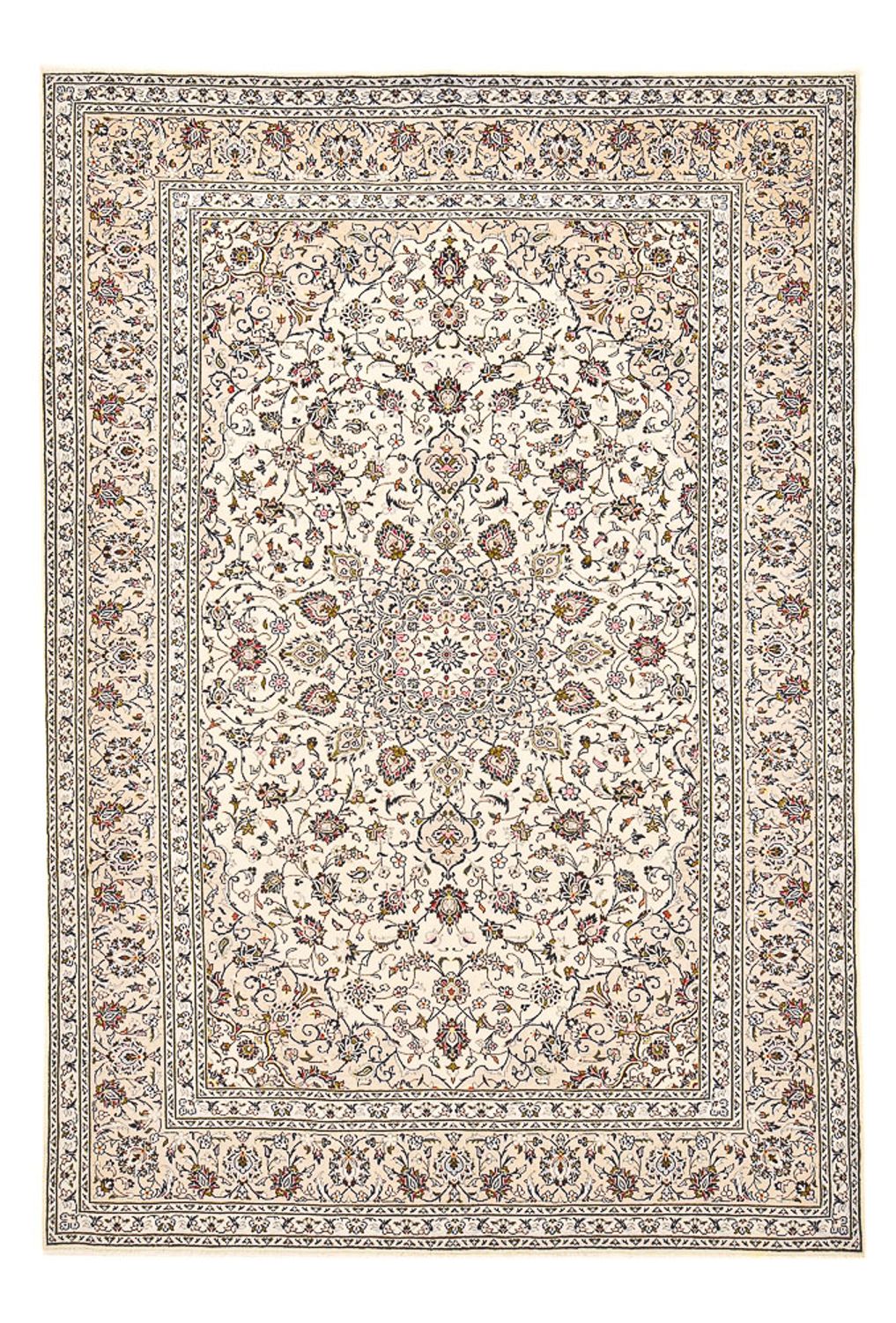 Persiska mattor - Keshan - 356 x 242 cm - ljusbeige