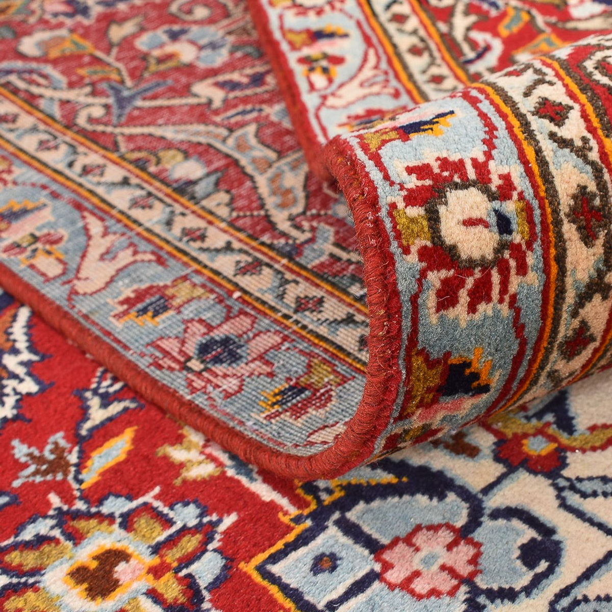 Persiska mattor - Keshan - 374 x 265 cm - mörkblå