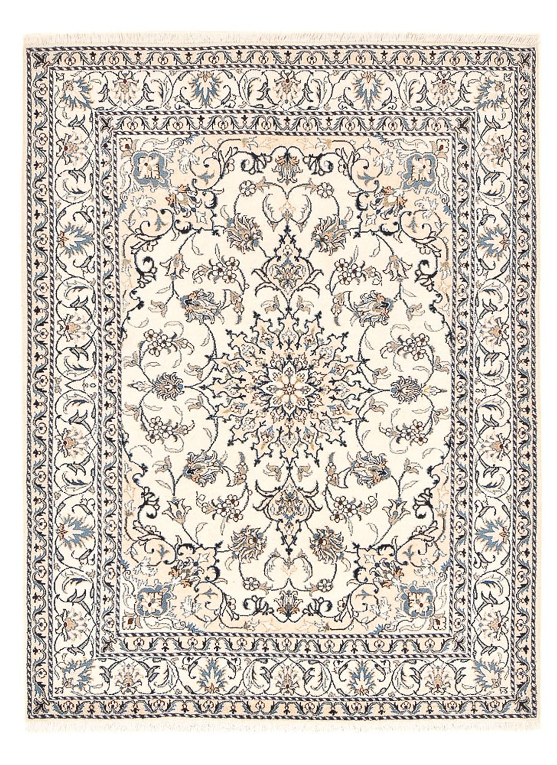 Persisk matta - Nain - 209 x 146 cm - ljusbeige