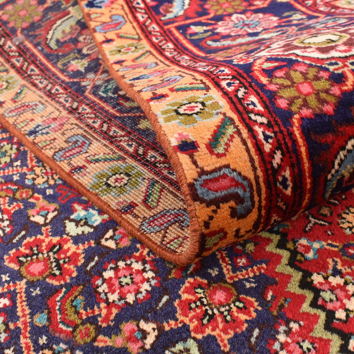 Persisk matta - Tabriz - 286 x 197 cm - bordeaux röd