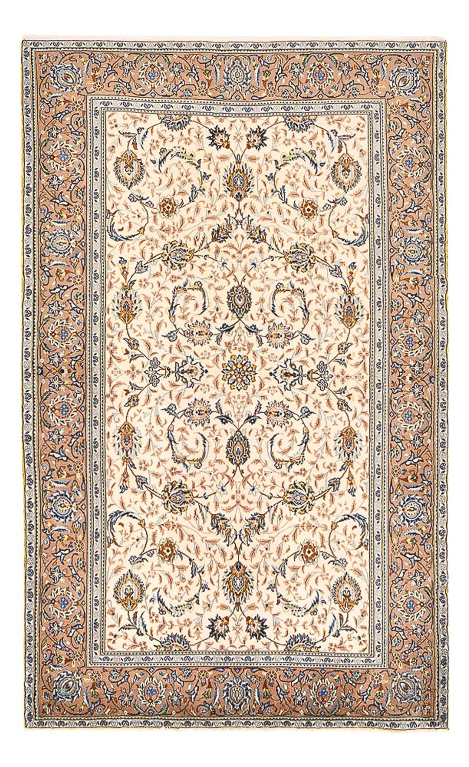 Persiska mattor - Keshan - 223 x 138 cm - ljusbeige