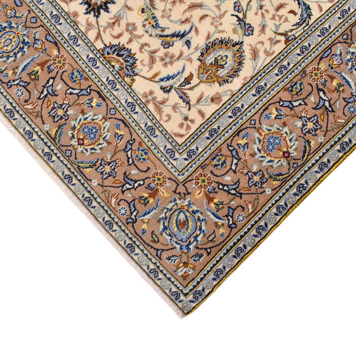 Persiska mattor - Keshan - 223 x 138 cm - ljusbeige