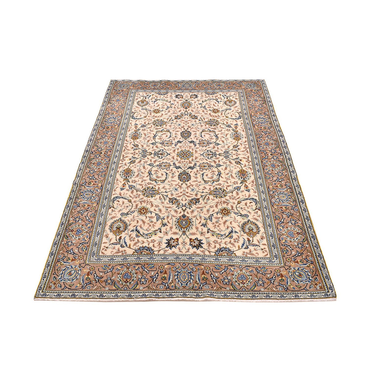 Persiska mattor - Keshan - 223 x 138 cm - ljusbeige
