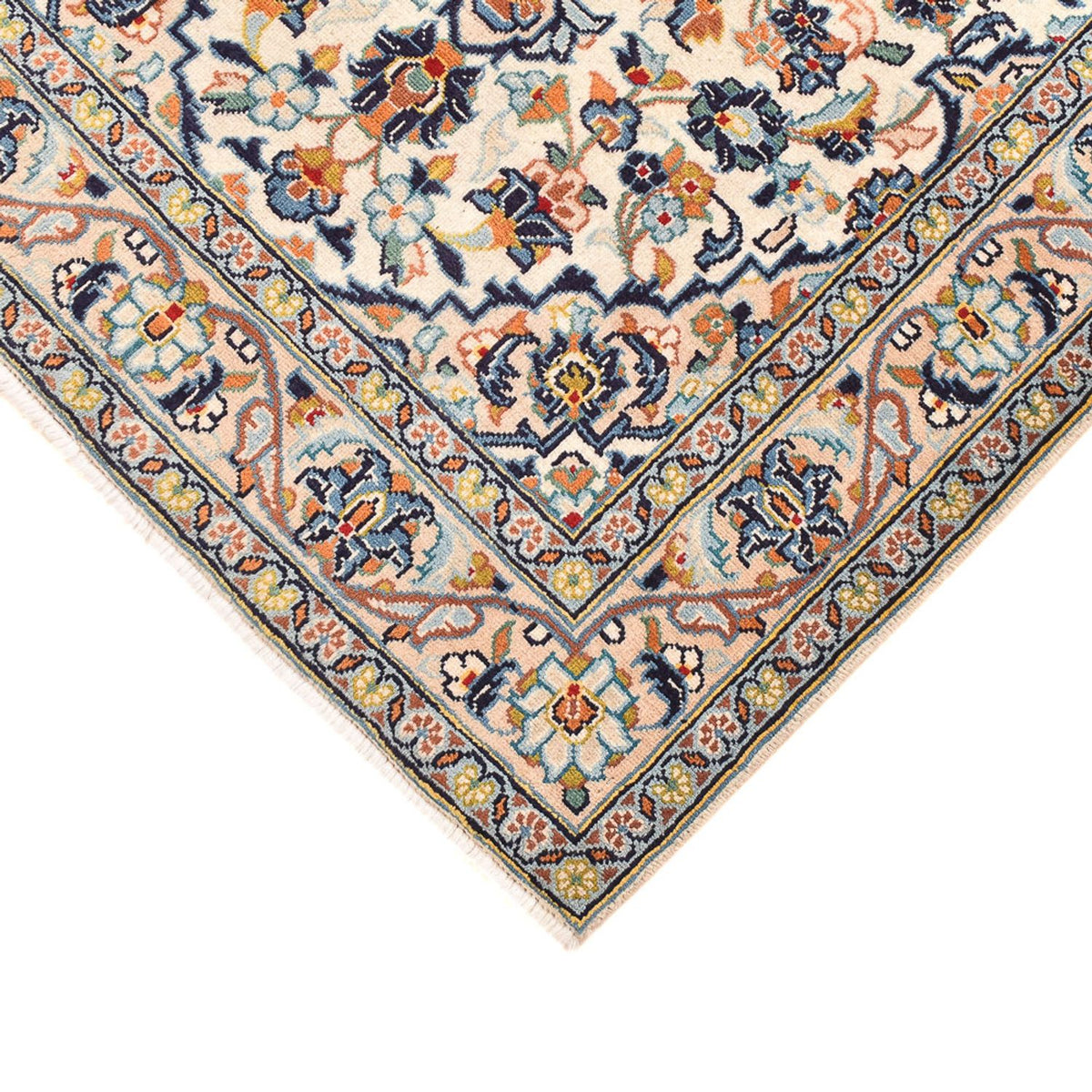 Persiska mattor - Keshan - 147 x 95 cm - ljusbeige