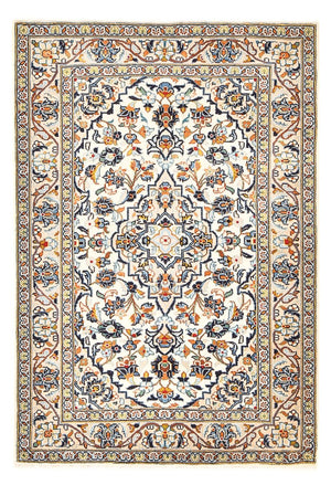 Persiska mattor - Keshan - 141 x 96 cm - ljusbeige