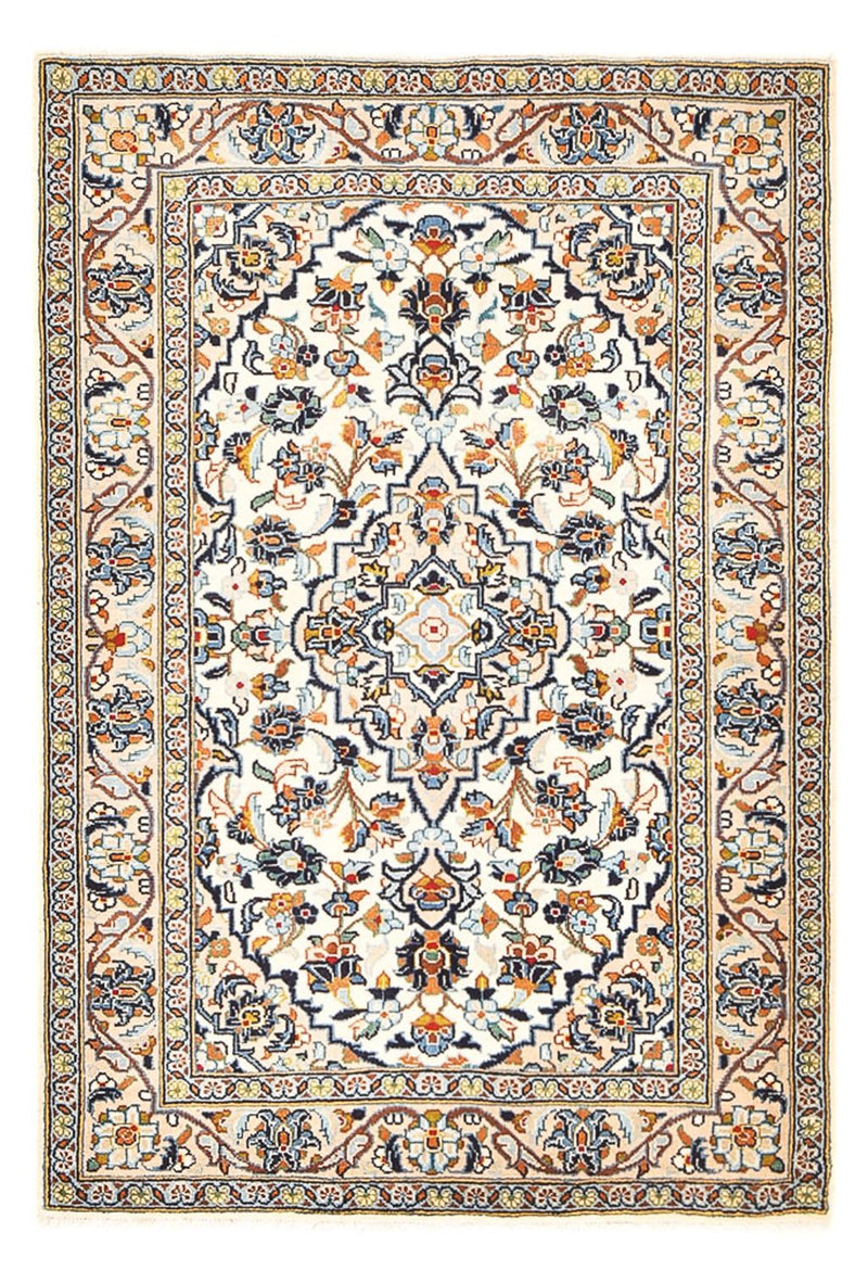Persiska mattor - Keshan - 141 x 96 cm - ljusbeige