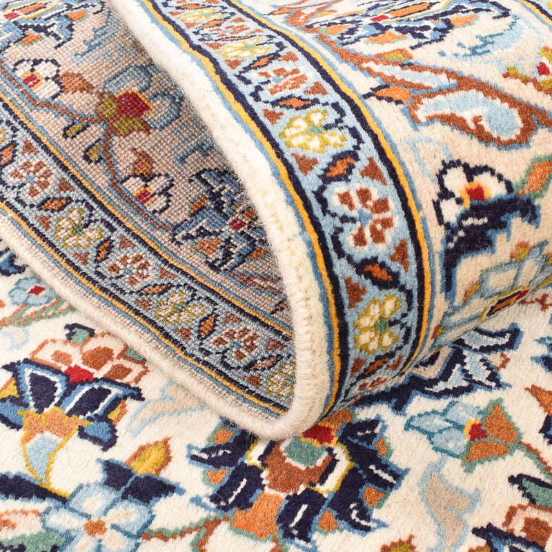 Persiska mattor - Keshan - 141 x 96 cm - ljusbeige