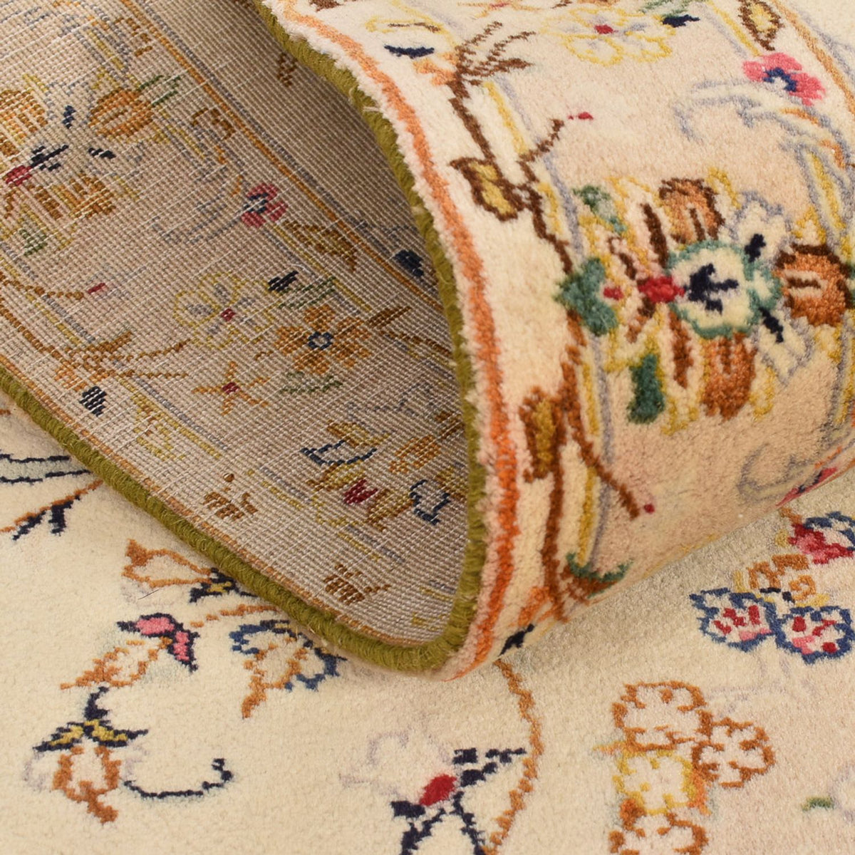 Runner Persiska mattor - Keshan - 385 x 98 cm - beige