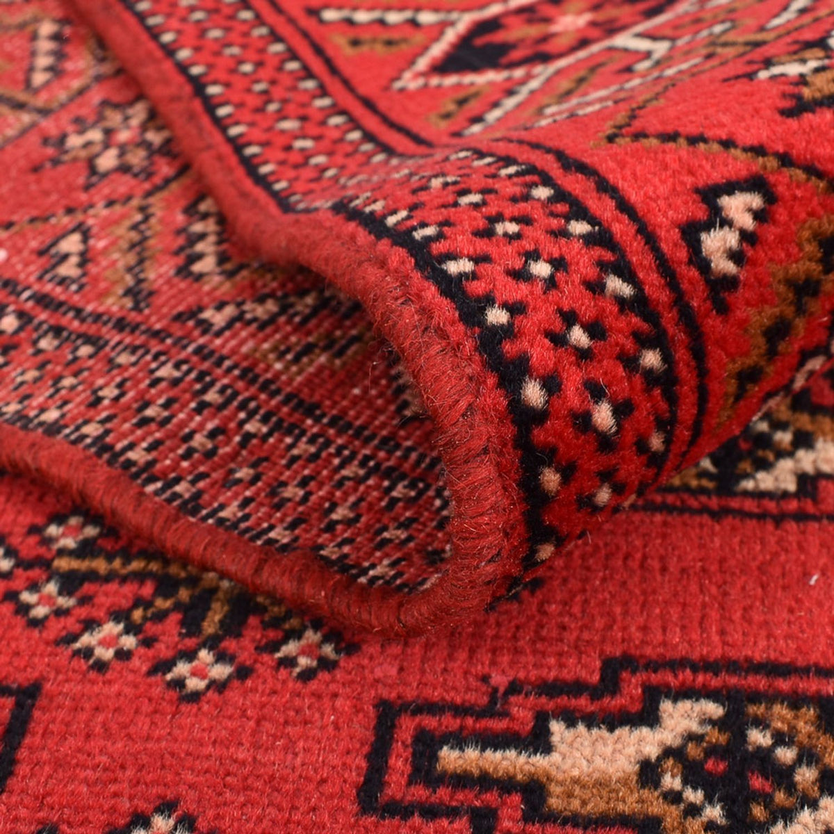 Runner Turkaman-matta - 273 x 98 cm - röd