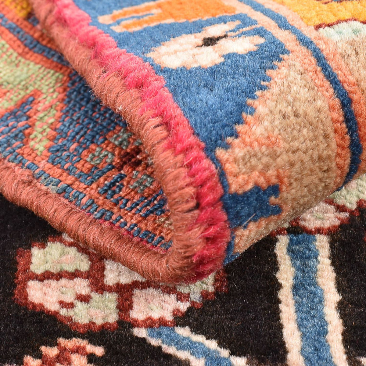 Persisk matta - Nomadic - 132 x 92 cm - mörkblå