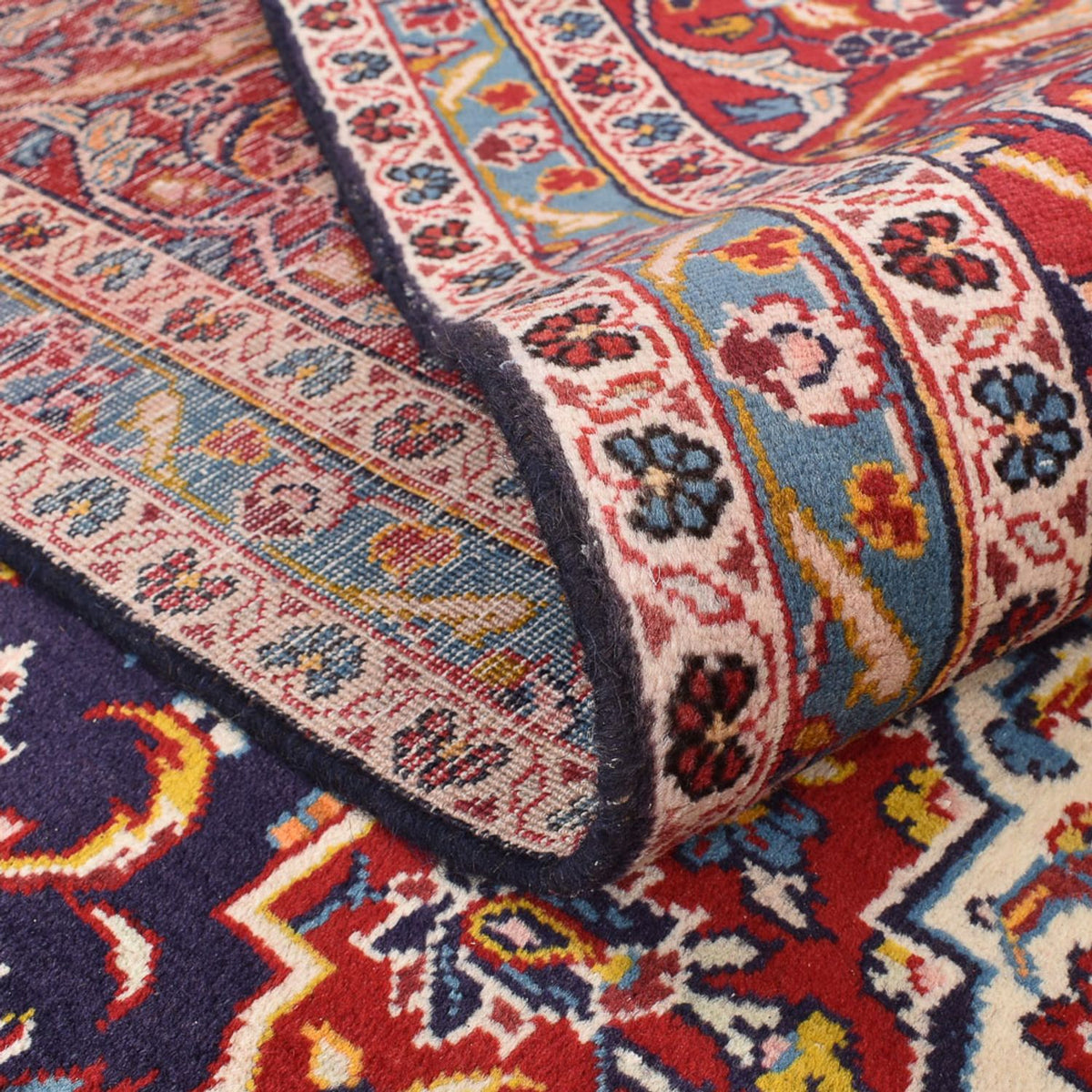 Persiska mattor - Keshan - 340 x 255 cm - mörkröd