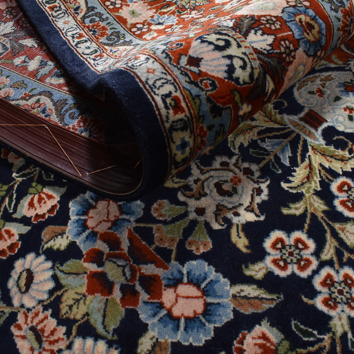 Persiska mattor - Keshan - 315 x 220 cm - mörkblå