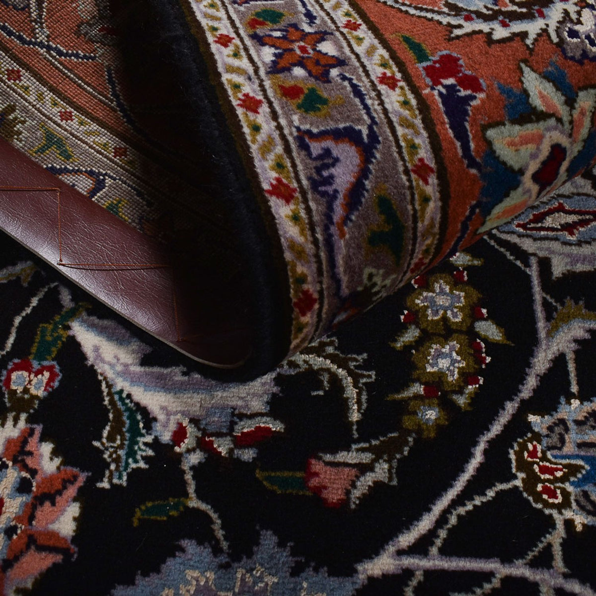 Persisk matta - Tabriz - Royal - 318 x 208 cm - mörkblå